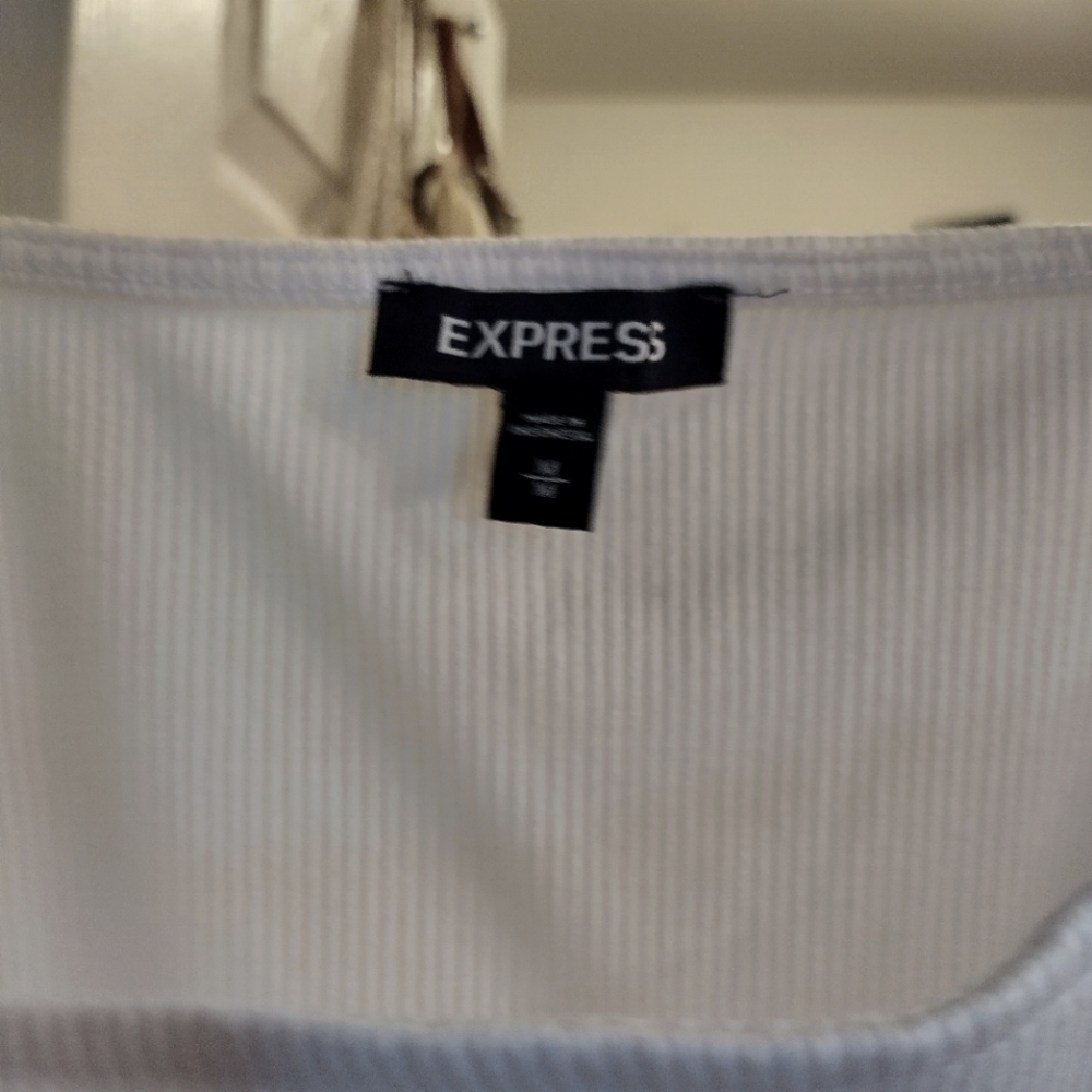 EXPRESS 1 Black and 1 white tank tops